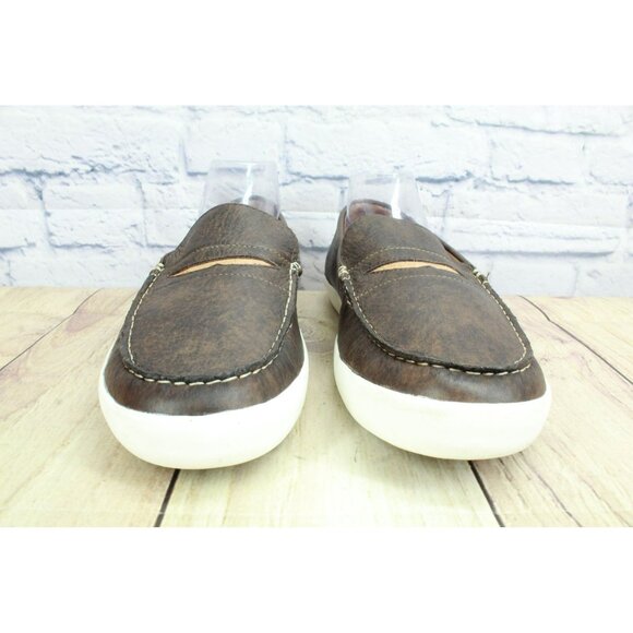 LL Bean Mountainville Brown Leather Slip-On Penny Loafer Shoes Size 11 M - Picture 4 of 9